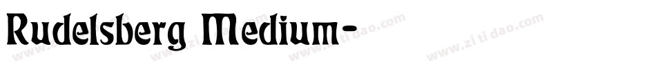 Rudelsberg Medium字体转换